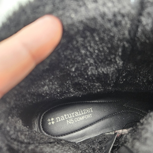 Naturalizer Metro water resistant foldover moto boot black faux leather size 10 - Picture 8 of 11